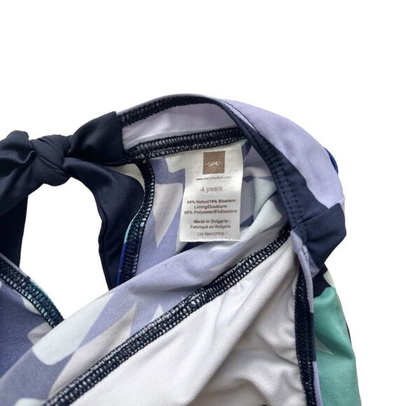 Tea Collection Mixed Print Swimsuit Size 4 - Picture 4 of 4